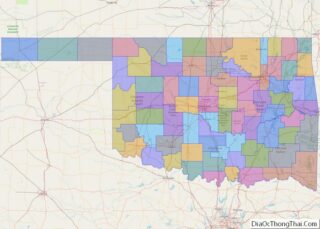 Bản đồ tiểu bang Oklahoma – thông tin sơ lược và đặc thù nổi bật