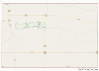 Map of Beaver County, Oklahoma