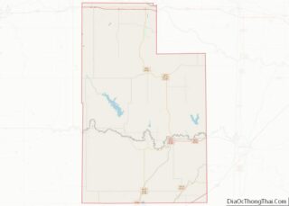 Map of Caddo County, Oklahoma