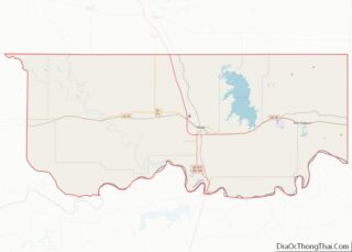 Map of Choctaw County, Oklahoma