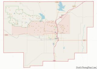 Map of Comanche County, Oklahoma