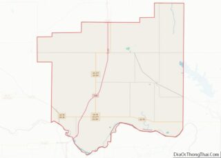 Map of Cotton County, Oklahoma