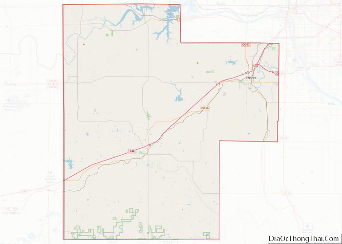 Map of Creek County