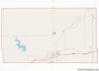 Map of Custer County, Oklahoma