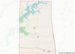 Map of Delaware County, Oklahoma