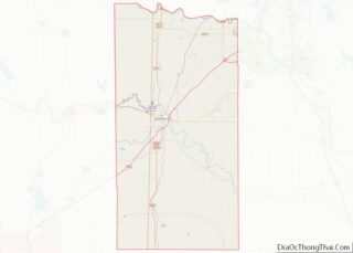 Map of Grady County, Oklahoma