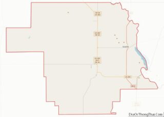 Map of Greer County, Oklahoma