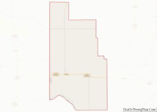 Map of Harmon County, Oklahoma