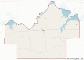 Map of Haskell County, Oklahoma