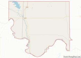 Map of Jefferson County, Oklahoma