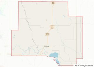 Map of Johnston County, Oklahoma