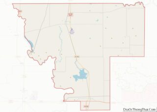 Map of Kiowa County, Oklahoma