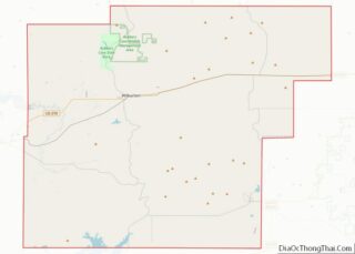 Map of Latimer County, Oklahoma