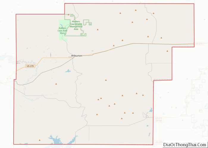 Map of Latimer County, Oklahoma - Thong Thai Real