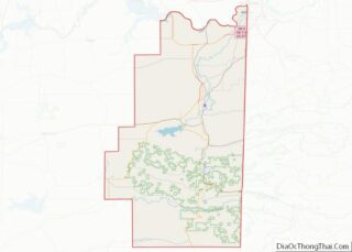 Map of Le Flore County, Oklahoma