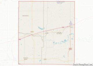 Map of Lincoln County, Oklahoma