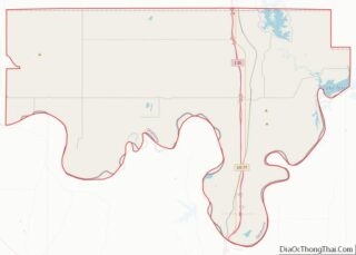 Map of Love County, Oklahoma