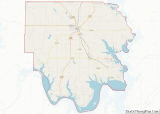 Map of Marshall County, Oklahoma