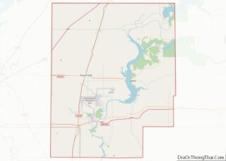 Map of Mayes County, Oklahoma