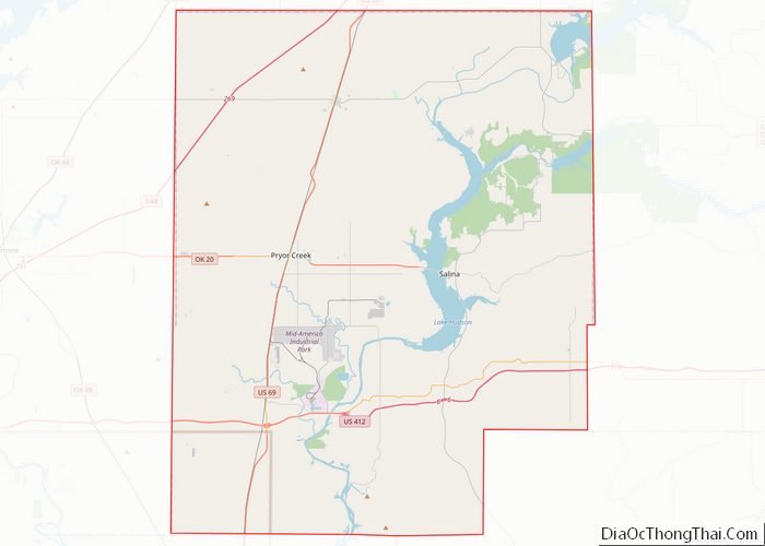 Map of Mayes County