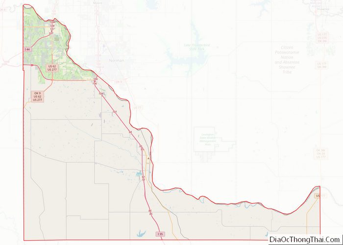 Map of McClain County