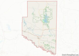 Map of McCurtain County, Oklahoma