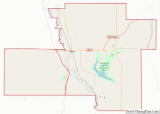 Map of Murray County, Oklahoma