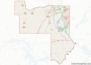 Map of Muskogee County, Oklahoma