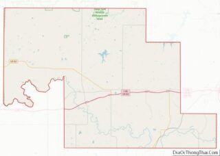 Map of Okfuskee County, Oklahoma