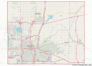 Map of Oklahoma County, Oklahoma