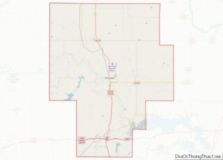 Map of Okmulgee County, Oklahoma