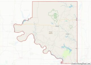 Map of Osage County, Oklahoma