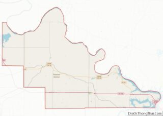 Map of Pawnee County, Oklahoma