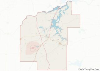 Map of Pittsburg County, Oklahoma