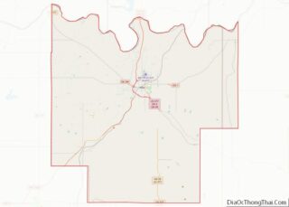 Map of Pontotoc County, Oklahoma