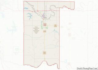 Map of Pottawatomie County, Oklahoma