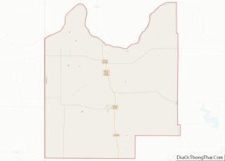 Map of Roger Mills County, Oklahoma