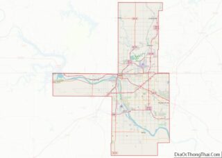 Map of Tulsa County, Oklahoma