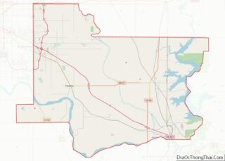 Map of Wagoner County, Oklahoma