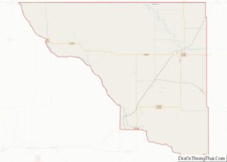 Map of Woods County, Oklahoma