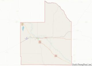 Map of Woodward County, Oklahoma