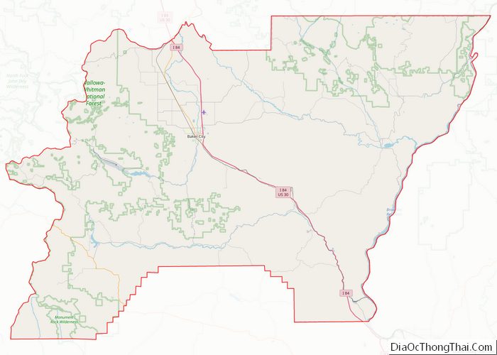 Map of Baker County