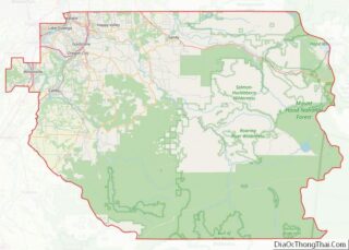 Map of Clackamas County, Oregon