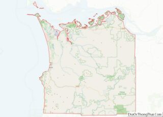 Map of Clatsop County, Oregon