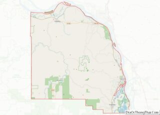 Map of Columbia County, Oregon