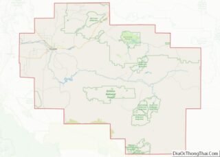 Map of Crook County, Oregon