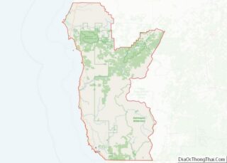 Map of Curry County, Oregon