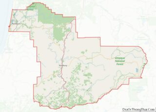 Map of Douglas County, Oregon