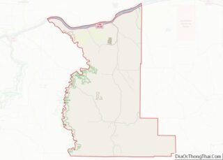 Map of Gilliam County, Oregon