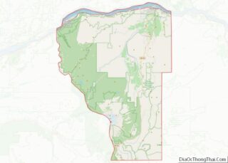 Map of Hood River County, Oregon